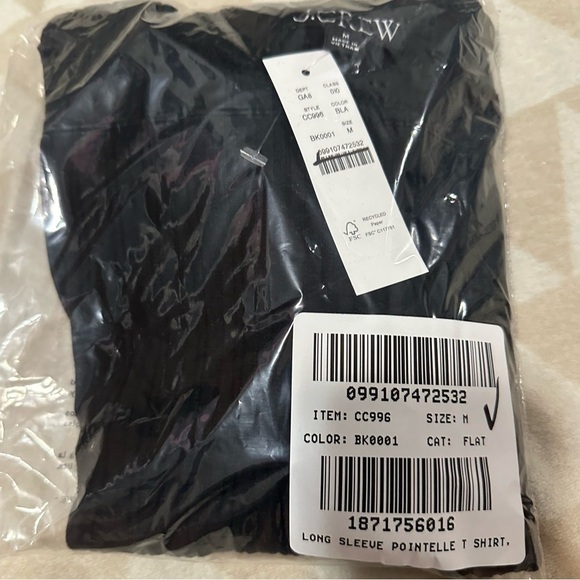 J crew pointelle long sleeve tee shirt - Picture 2 of 3